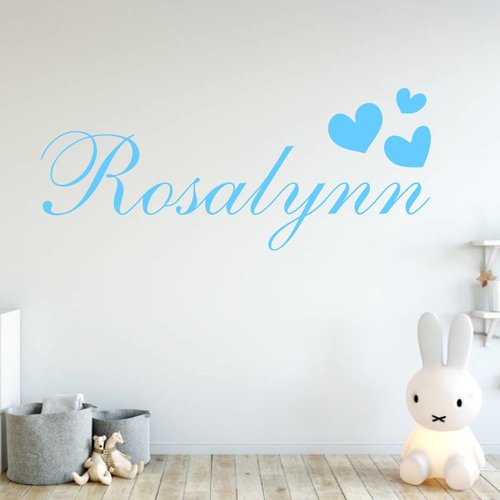 Muursticker naam met hartjes Muursticker naam met hartjes