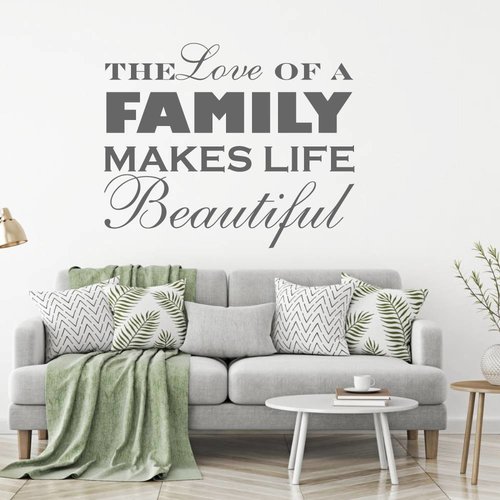 Muursticker the love of a family makes life beautiful Muursticker the love of a family makes life beautiful