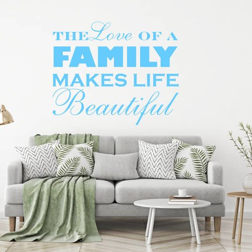 Muursticker the love of a family makes life beautiful Muursticker the love of a family makes life beautiful