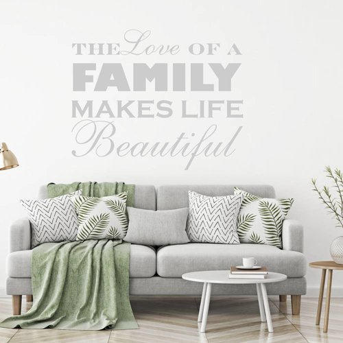 Muursticker the love of a family makes life beautiful Muursticker the love of a family makes life beautiful