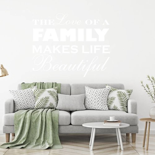 Muursticker the love of a family makes life beautiful Muursticker the love of a family makes life beautiful