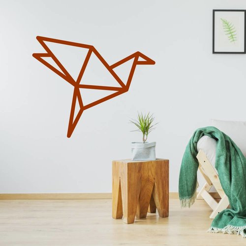 Origami muursticker vogel Origami muursticker vogel