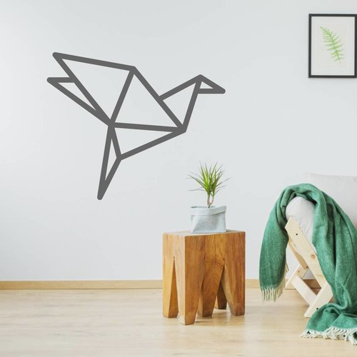 Origami muursticker vogel Origami muursticker vogel