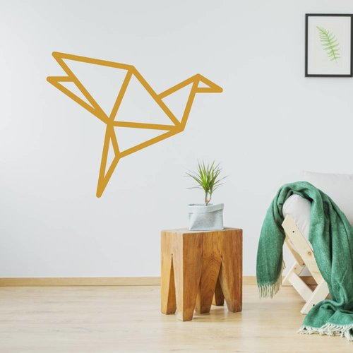 Origami muursticker vogel Origami muursticker vogel