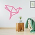 Origami muursticker vogel Origami muursticker vogel