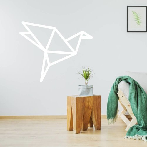 Origami muursticker vogel Origami muursticker vogel