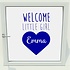 Geboorte sticker welcome little girl met naam Geboorte sticker welcome little girl met naam