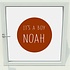 Geboorte sticker rond it's a boy met naam Geboorte sticker rond it's a boy met naam