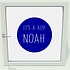 Geboorte sticker rond it's a boy met naam Geboorte sticker rond it's a boy met naam