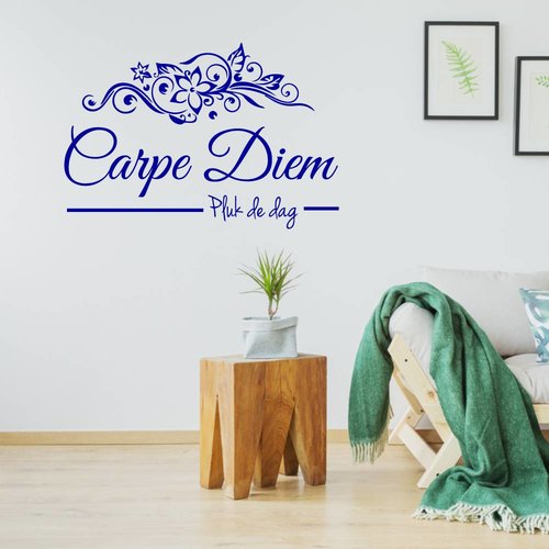 Muursticker Carpe diem pluk de dag Muursticker Carpe diem pluk de dag