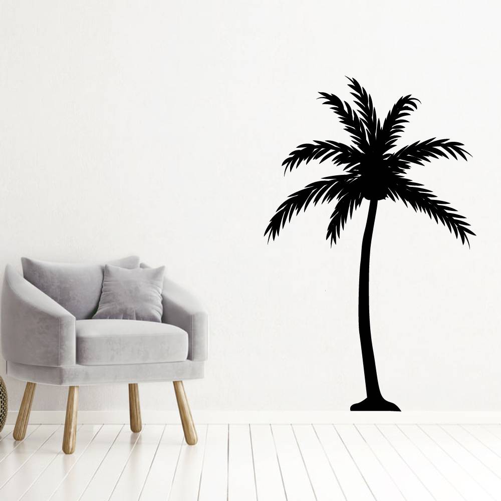 Veranderlijk borst val Muursticker Palm boom - Muursticker4sale