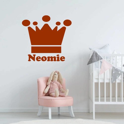 Muursticker kroon met naam Muursticker kroon met naam