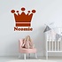 Muursticker kroon met naam Muursticker kroon met naam