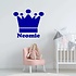 Muursticker kroon met naam Muursticker kroon met naam