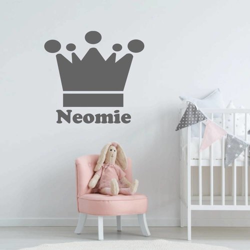 Muursticker kroon met naam Muursticker kroon met naam