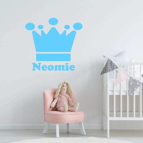 Muursticker kroon met naam Muursticker kroon met naam