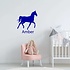 Muursticker paard met naam Muursticker paard met naam