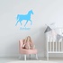 Muursticker paard met naam Muursticker paard met naam