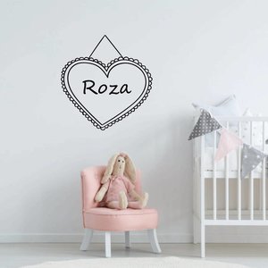Naam muursticker met hart Naam muursticker met hart
