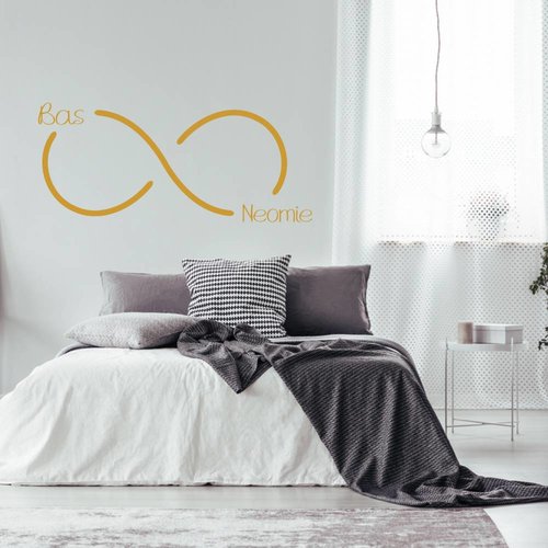 Muursticker Infinity met namen Muursticker Infinity met namen