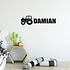 Muursticker tractor met naam Muursticker tractor met naam