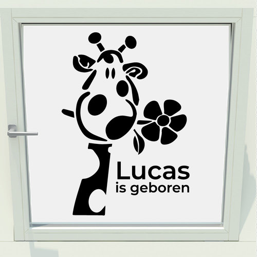 Geboorte sticker giraffe (meisje / jongen) Geboorte sticker giraffe (meisje / jongen)