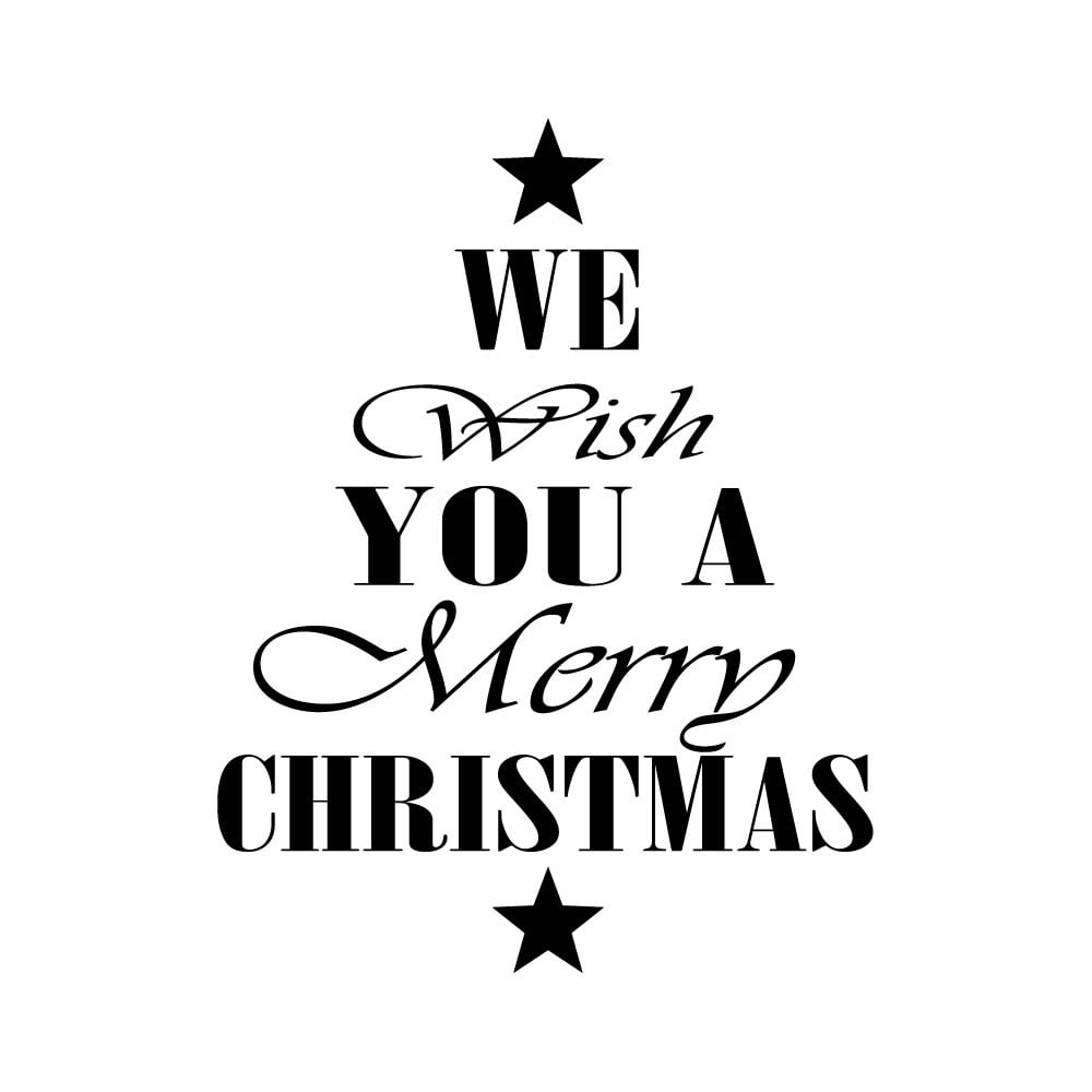 We Wish You A Merry Christmas Sticker Muursticker4sale