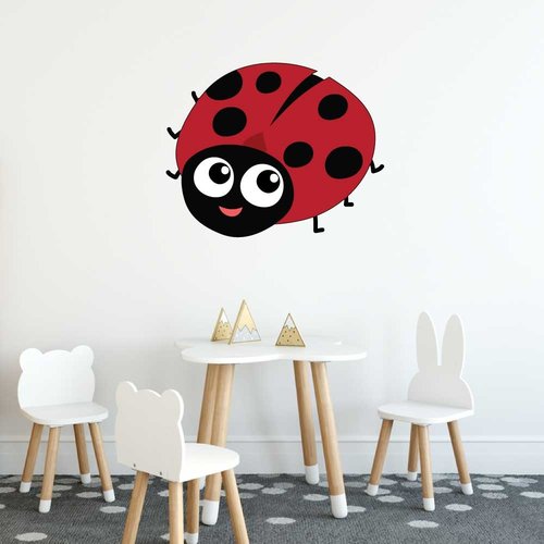 Muursticker lieveheersbeestje Muursticker lieveheersbeestje