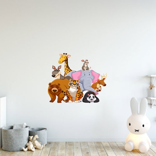 Muursticker familie dieren Muursticker familie dieren