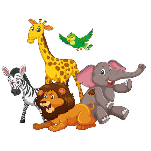 Muursticker Dieren familie Muursticker Dieren familie