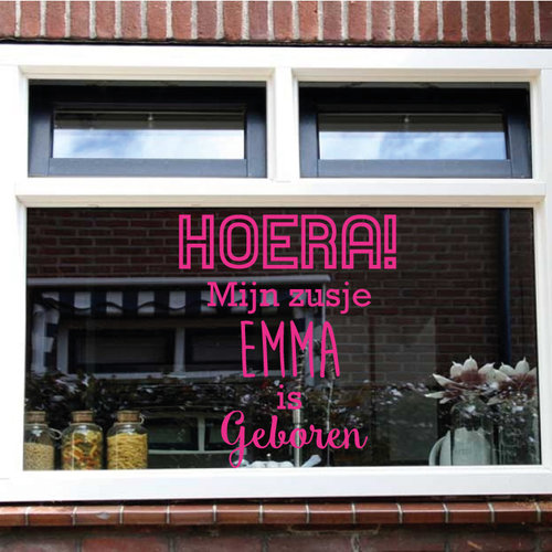 Geboorte sticker mijn zusje is geboren Geboorte sticker mijn zusje is geboren