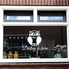 Geboorte sticker met uil en naam Geboorte sticker met uil en naam