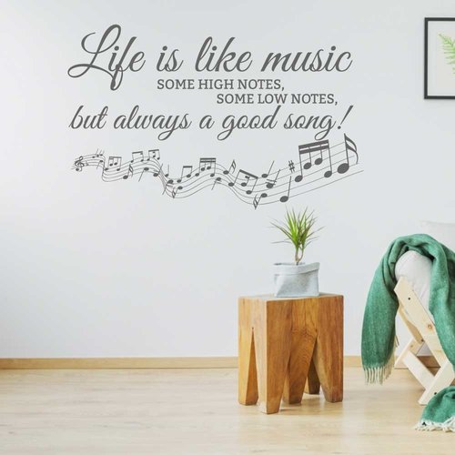 Muursticker life is like music Muursticker life is like music