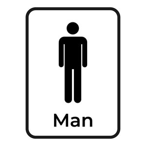 Bewegwijzering sticker Toilet man Bewegwijzering sticker Toilet man