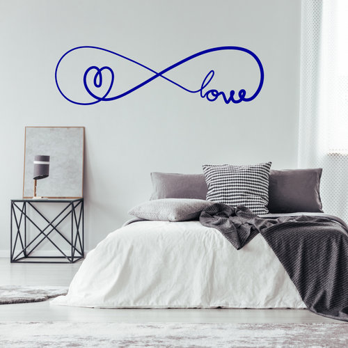 Muursticker infinity love met hartje Muursticker infinity love met hartje