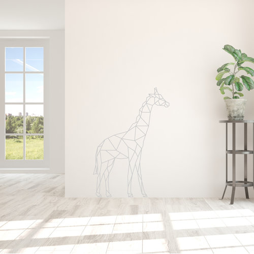Muursticker giraffe origami Muursticker giraffe origami