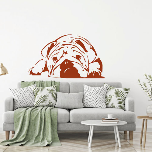 muursticker Bulldog muursticker Bulldog