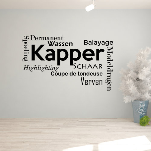 Muursticker Kapper Muursticker Kapper