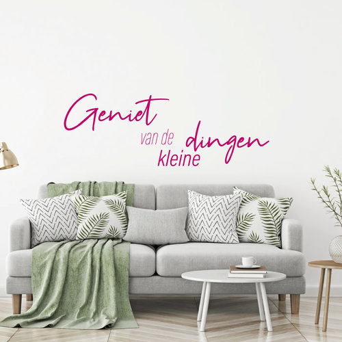 Muursticker Geniet van de kleine dingen Muursticker Geniet van de kleine dingen