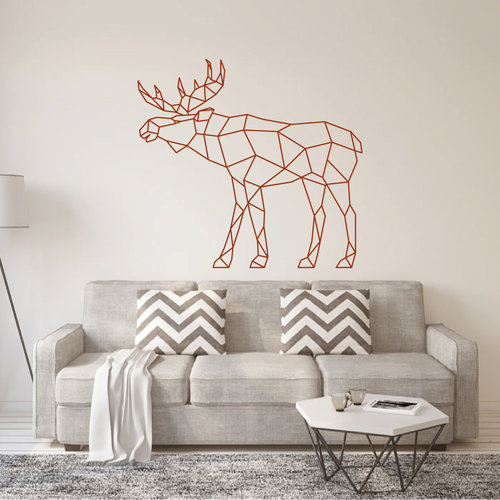 Muursticker Origami hert Muursticker Origami hert