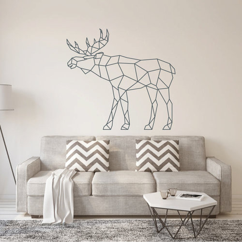 Muursticker Origami hert Muursticker Origami hert