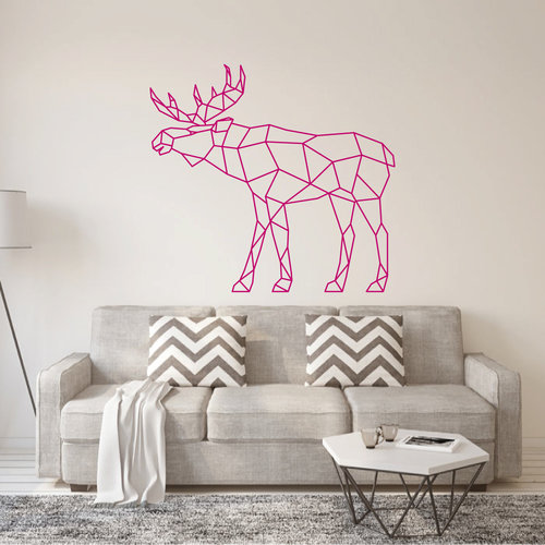 Muursticker Origami hert Muursticker Origami hert