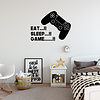 Muursticker Eat, sleep game Muursticker Eat, sleep game