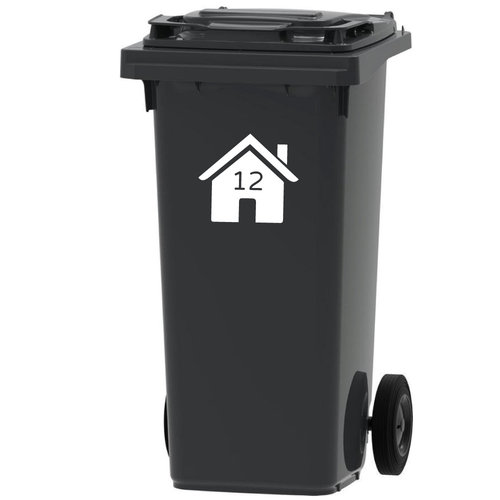 Kliko container sticker met huisnummer 23 x 17 cm Kliko container sticker met huisnummer 23 x 17 cm