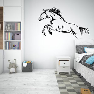 Muursticker springend paard Muursticker springend paard