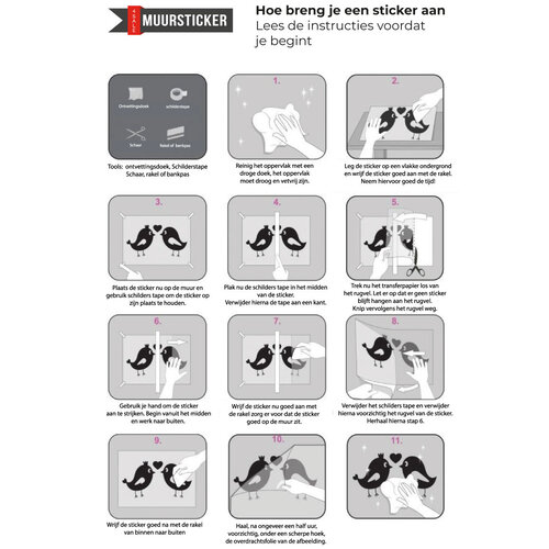 Muursticker paard met zonnebril Muursticker paard met zonnebril