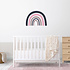 Muursticker regenboog donkere kleuren met roze Muursticker regenboog donkere kleuren met roze