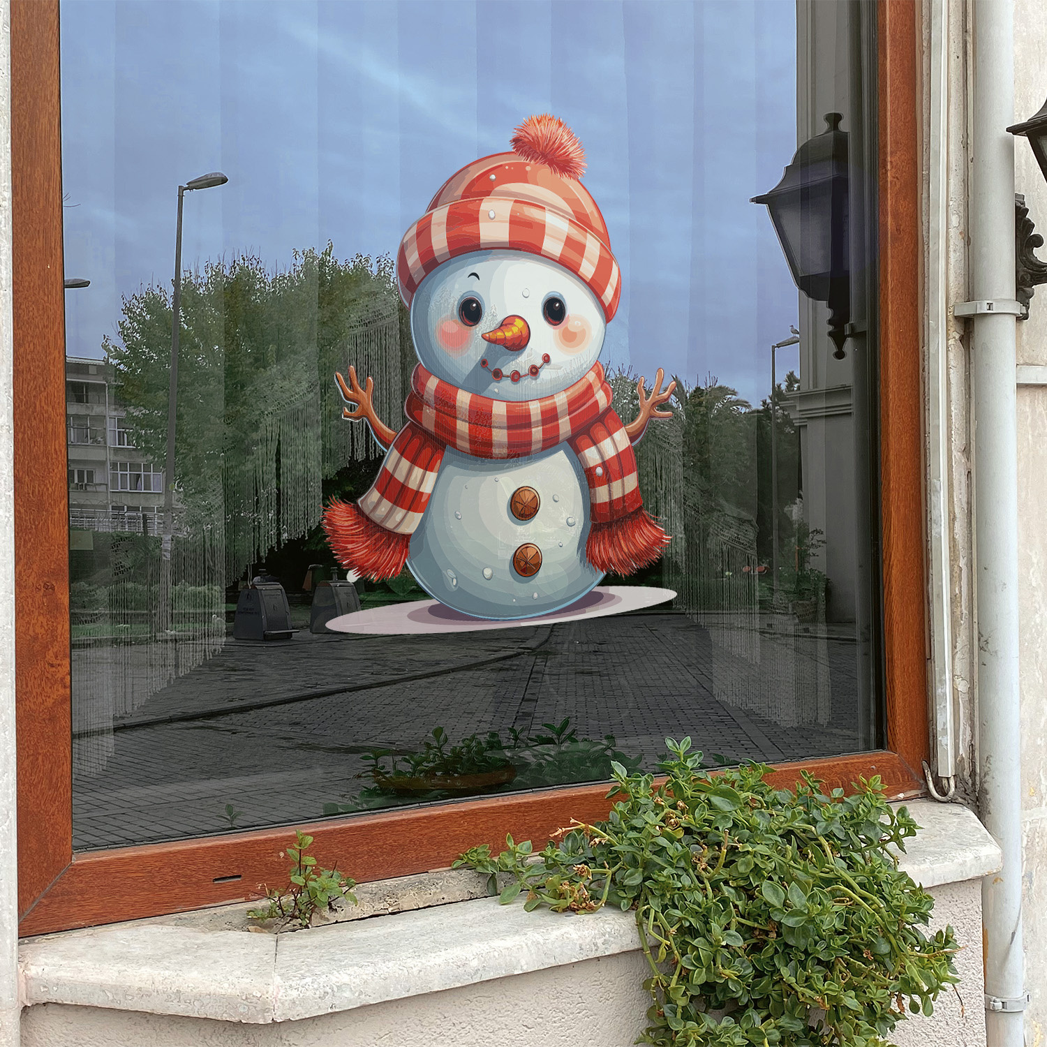 GFM Kerst sneeuwvlokken thema Print sjaal (SNFLK-92-GHBH