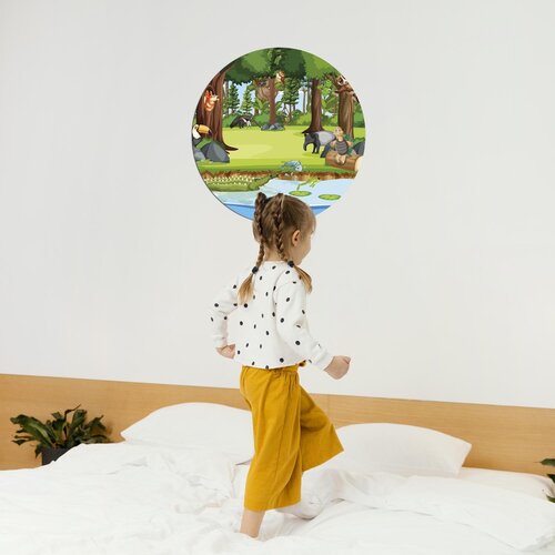 Muurcirkel Dieren in de Wildernis Muurcirkel Dieren in de Wildernis