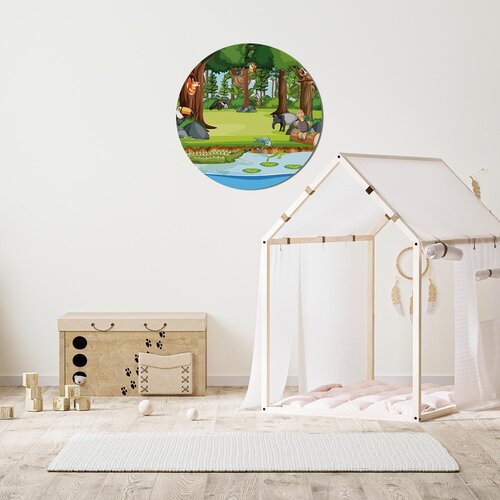 Muurcirkel Dieren in de Wildernis Muurcirkel Dieren in de Wildernis